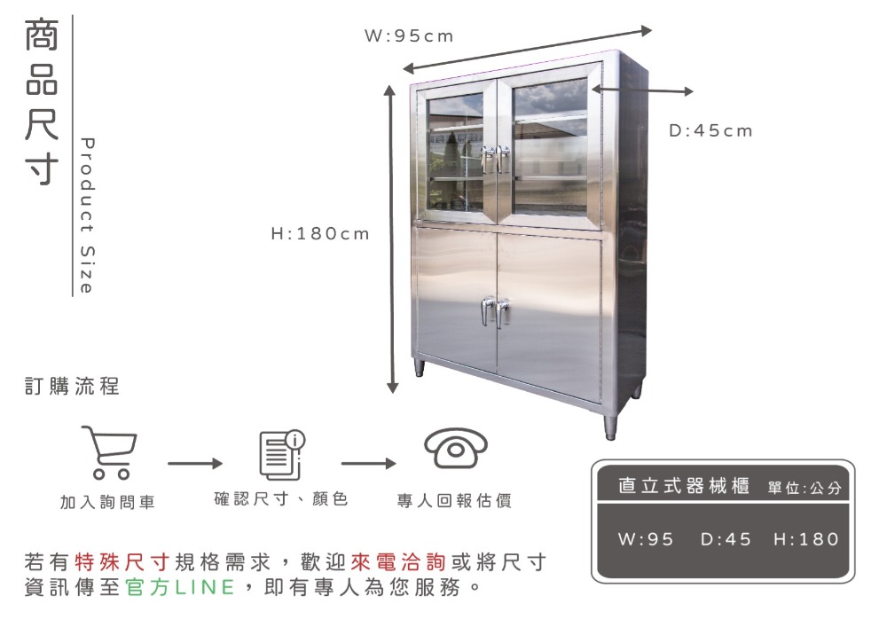 不鏽鋼直立對開式器械櫃，適用於醫院、手術室、無塵室、開刀房、醫美中心等場所-廣昇不鏽鋼設計